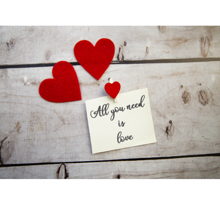 All you need is love romantic wall mural - TenStickers