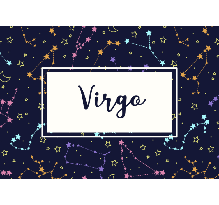 Quote wall mural virgo celestial design - TenStickers
