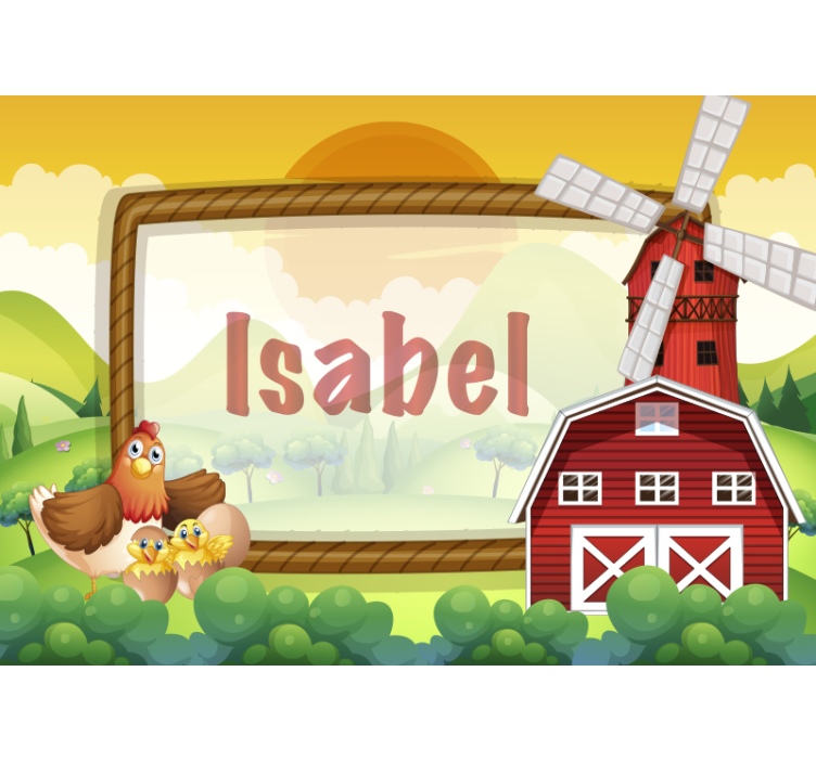 Farmland Frame custom wall mural - TenStickers