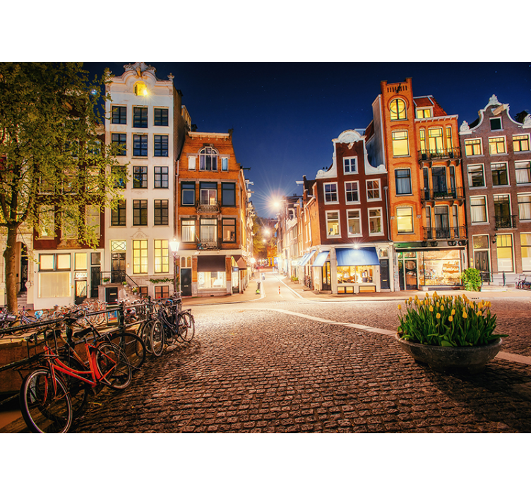 Amsterdam city view wall mural - TenStickers