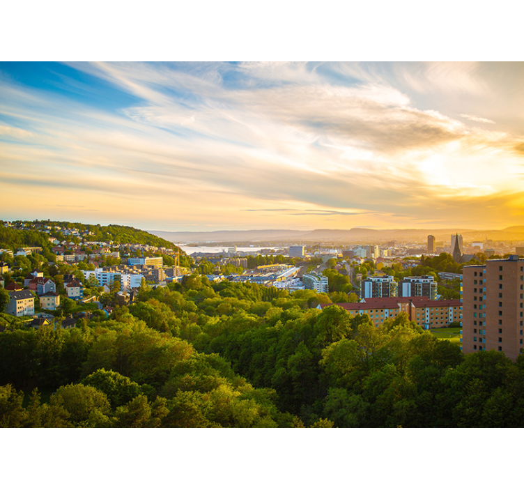 Urban Landscape View city wall mural - TenStickers