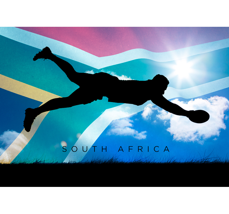 South Africa Rugby silhouette Teenage Murals - TenStickers