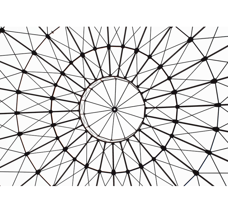 Geometric background and white 3D Wall Mural - TenStickers