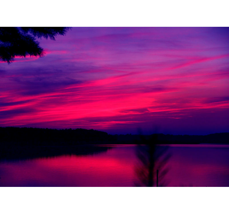 Serene Twilight Silhouette landscape wall mural - TenStickers