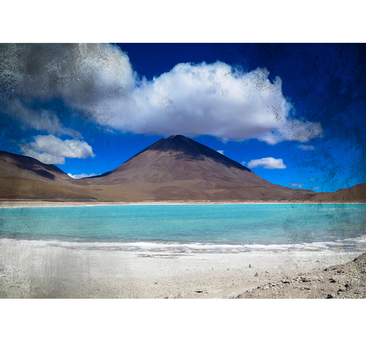 Alpine Lake Perspective landscape wall mural - TenStickers