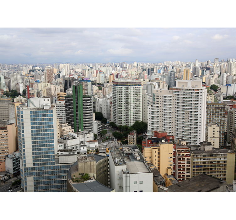 Cityscape Perspective city wall mural - TenStickers