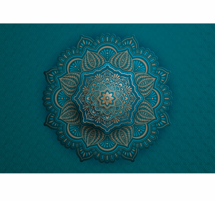 Mandala turquoise Wall Mural - TenStickers