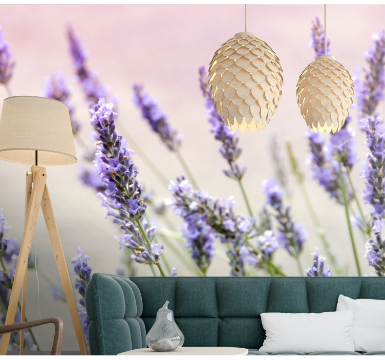 A bunch of purple flowers wall mural - TenStickers