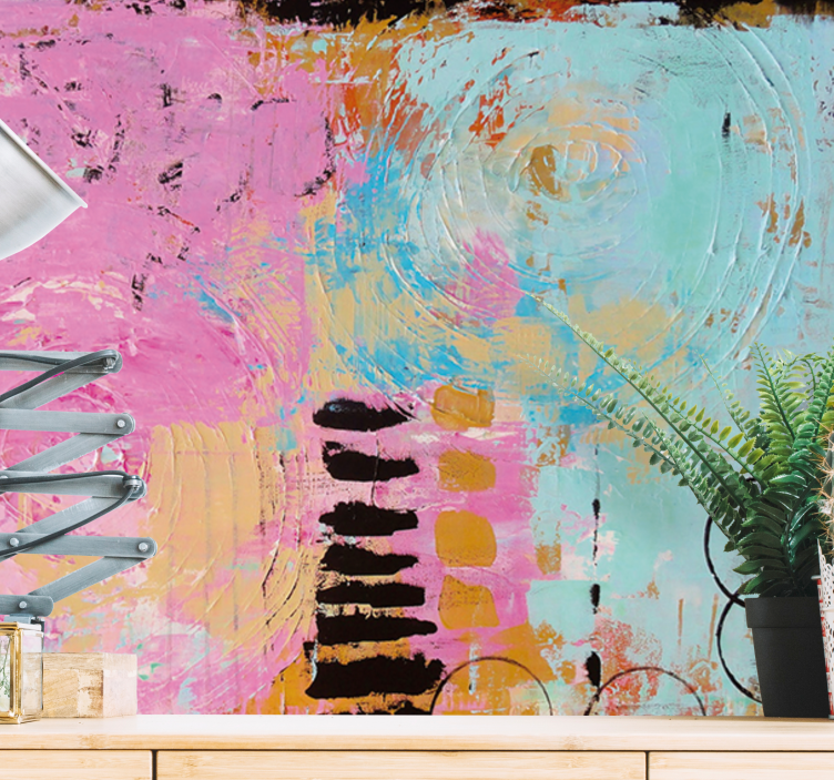 Abstract painting on wall room wall mural - TenStickers