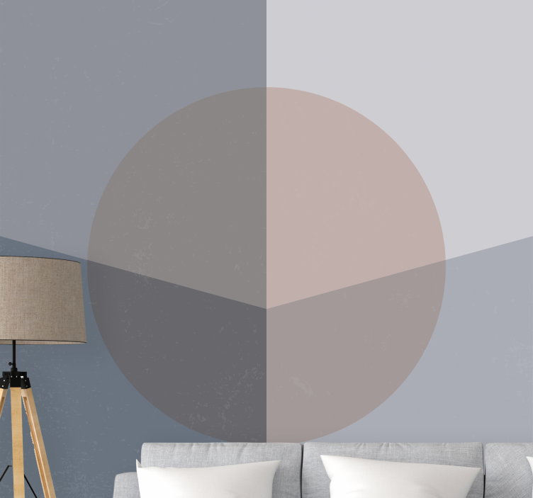 Abstract wall mural geometric round design - TenStickers