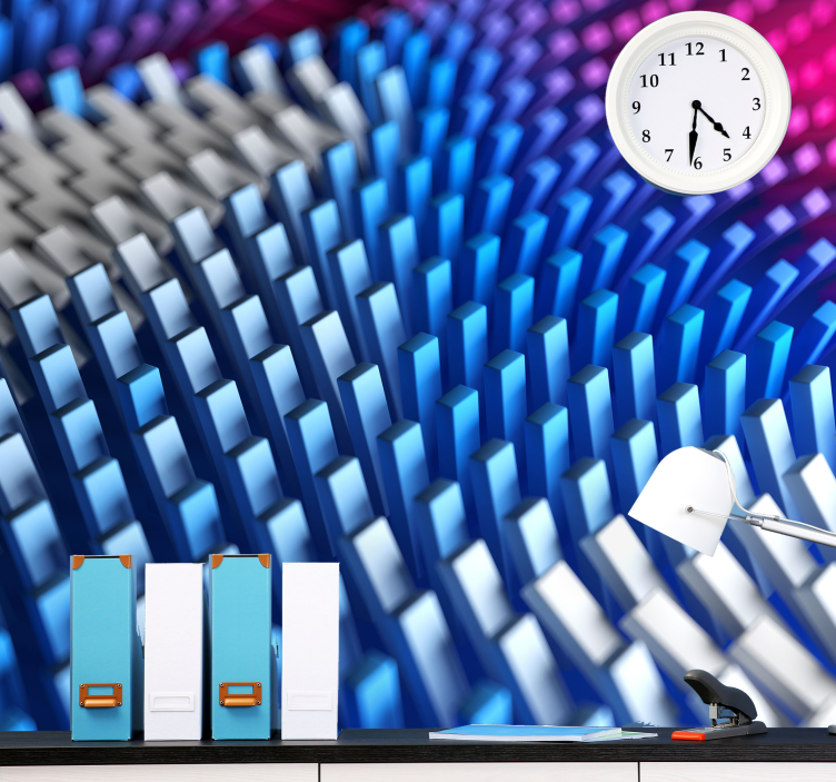 Abstract wall mural textured geometric waves - TenStickers