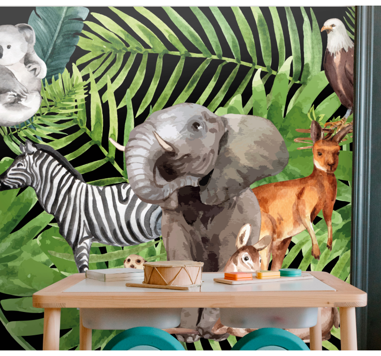 Animals kingdom wall mural - TenStickers