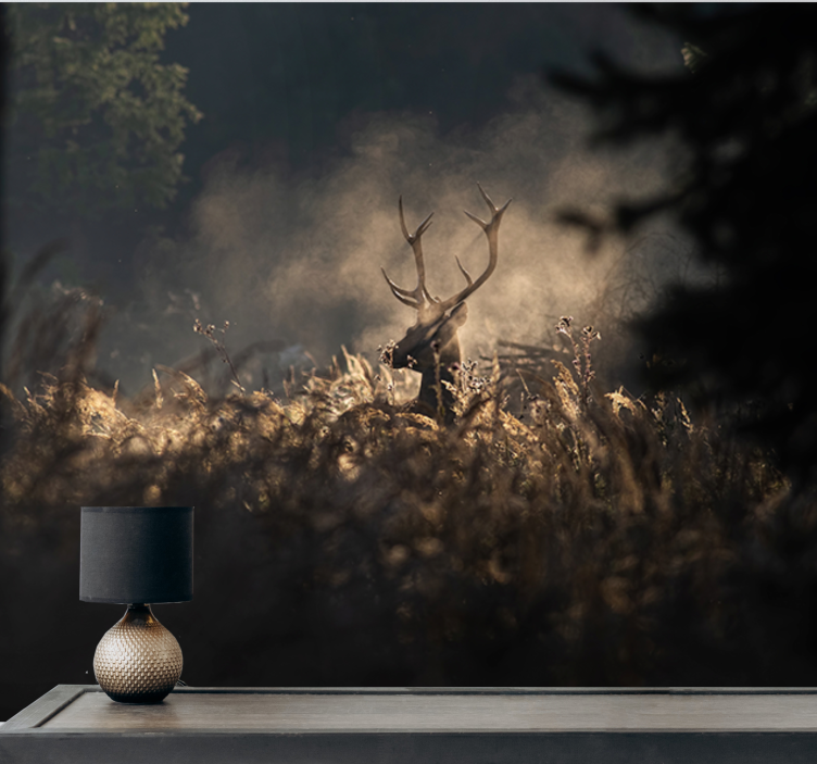 Animals wall mural regal elk outline - TenStickers