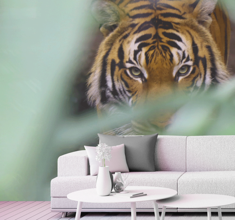 Animals wall mural tiger in the wild - TenStickers