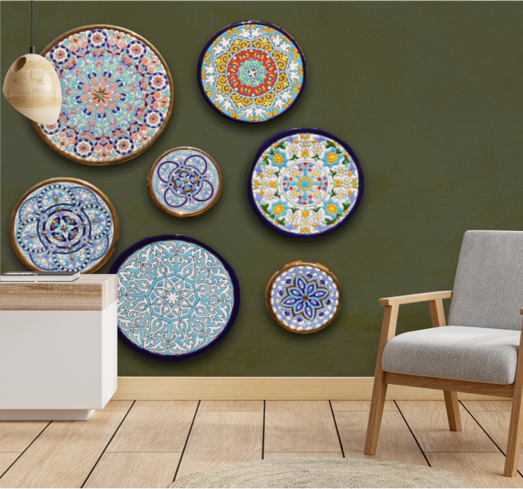 Animals wall mural with detailed circular designs - TenStickers
