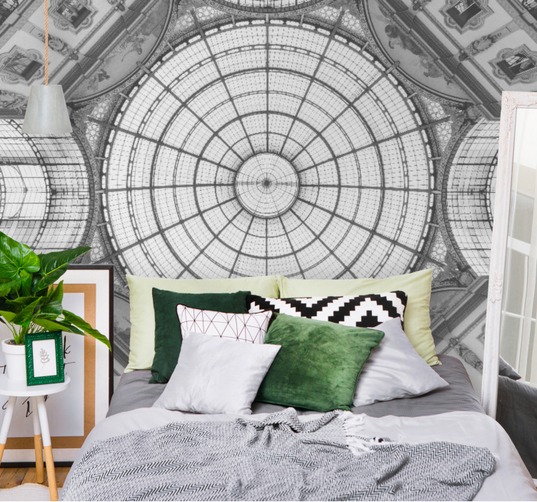 Art wall mural of architectural glass dome - TenStickers