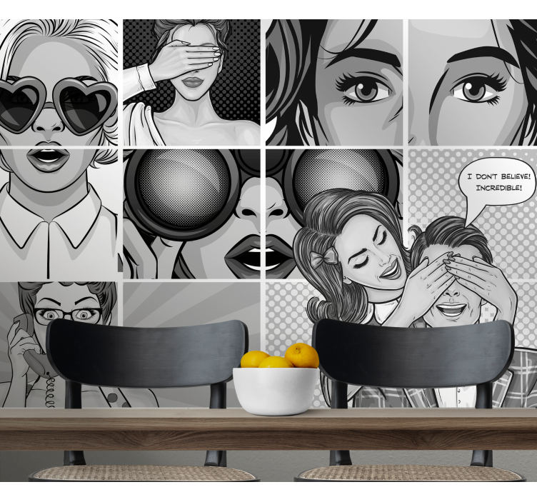 Art wall mural pop art expressions - TenStickers