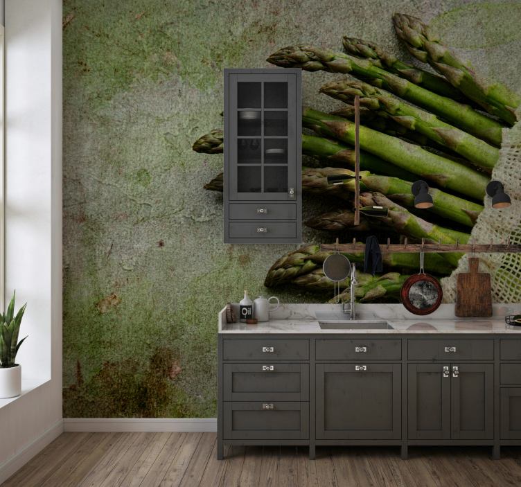 Asparagus Delight flower wall mural - TenStickers