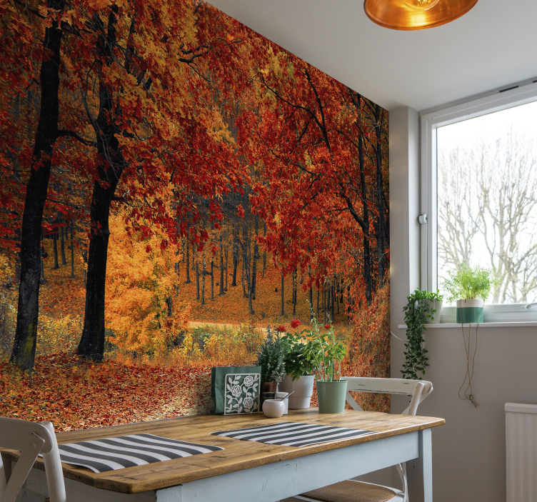 Autumn Forest Mural Wallpaper - TenStickers
