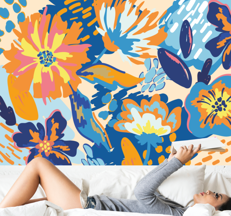 Bright floral arrangement flower wall mural - TenStickers