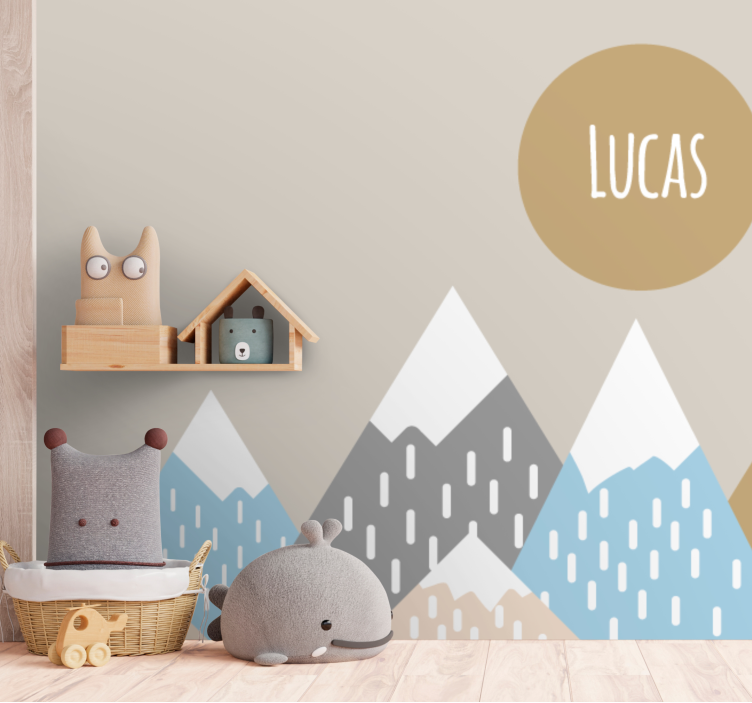 Childrens wall mural mountain peaks - TenStickers
