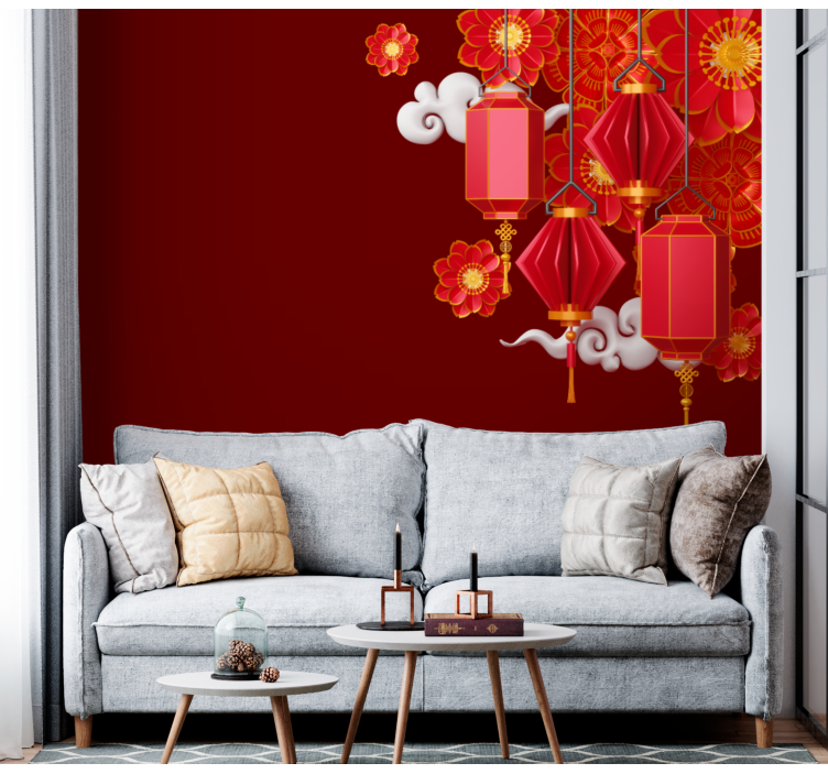 Chinese wall 3D effect 3D Wall Mural - TenStickers