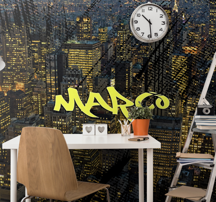 city background personalised custom photomural - TenStickers