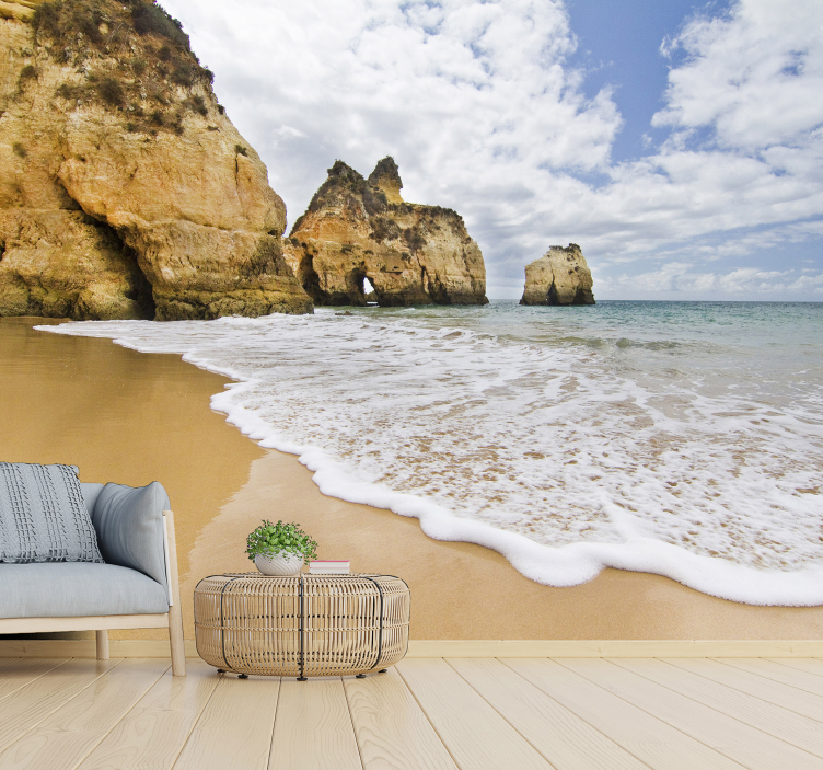 Coast sea with blue sky wall mural - TenStickers