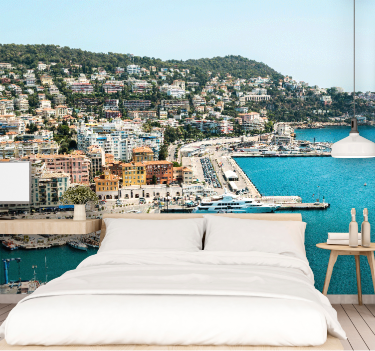 Coastal cityscape view city wall mural - TenStickers