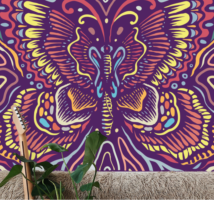 Colorful Butterfly Art animals wall mural - TenStickers