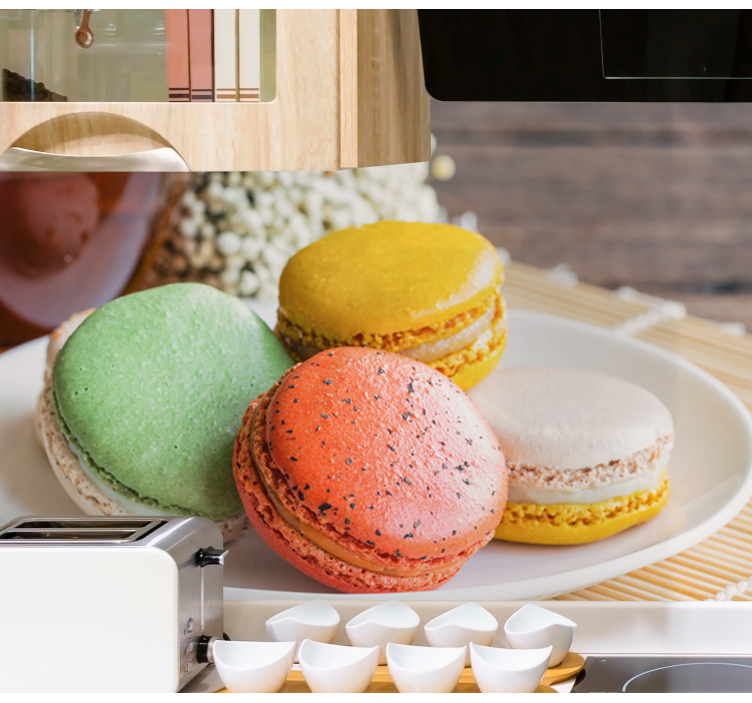 Colorful Macarons Delight quote wall mural - TenStickers