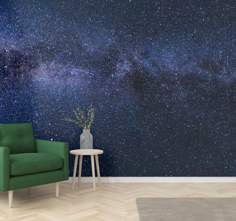 Deep Night Landscape Space Mural Bedroom - TenStickers