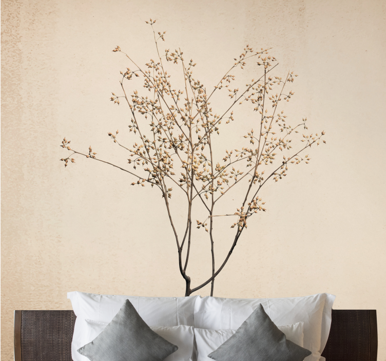 Delicate floral branch flower wall mural - TenStickers