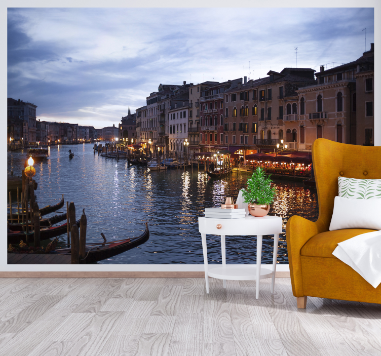 Dusk view of Venice wall mural - TenStickers