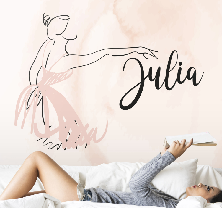 Elegant Dancer Figure quote wall mural - TenStickers