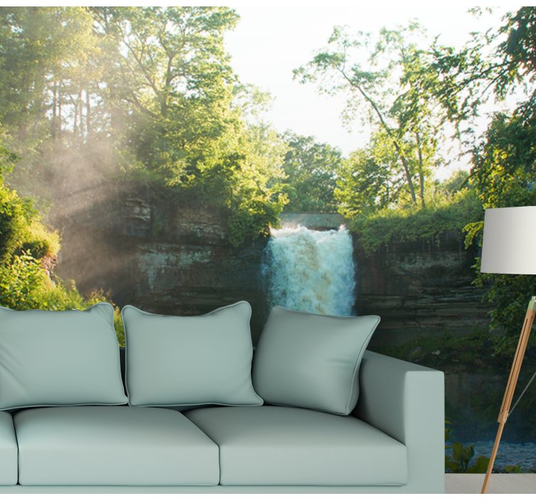 element water green forest nature wall mural - TenStickers