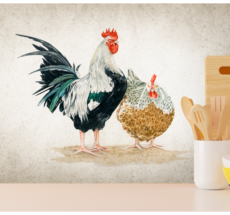Farmhouse Poultry animals wall mural - TenStickers