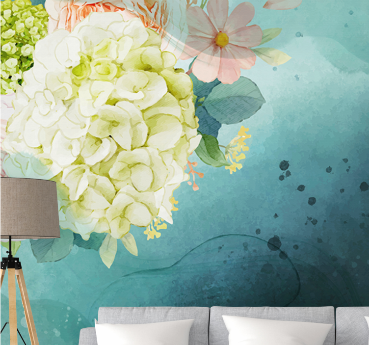 Floral Bohemian Style wall mural - TenStickers