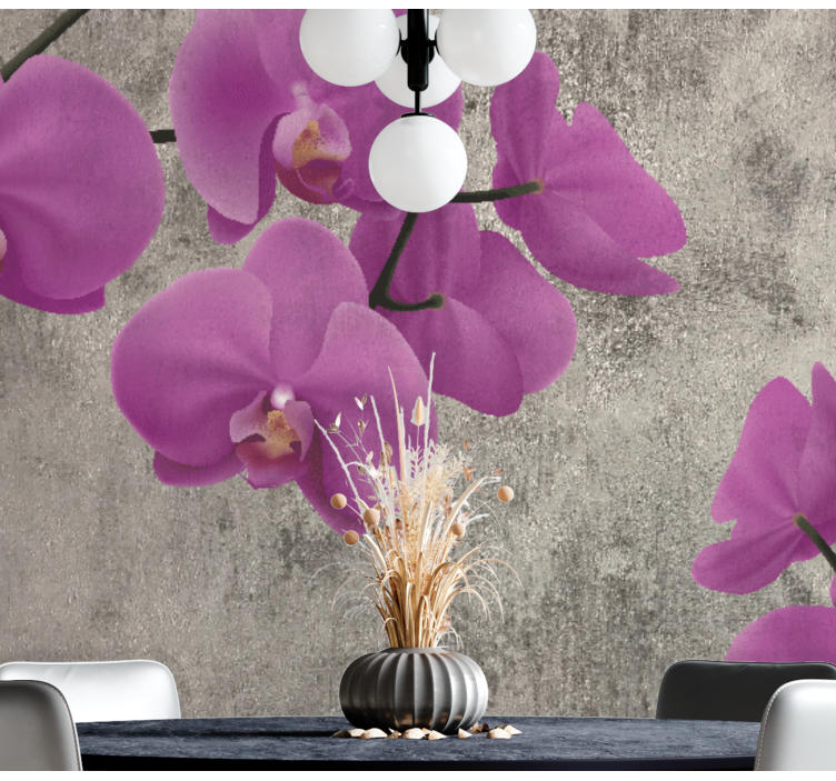Flower wall mural rose orchid blossoms - TenStickers