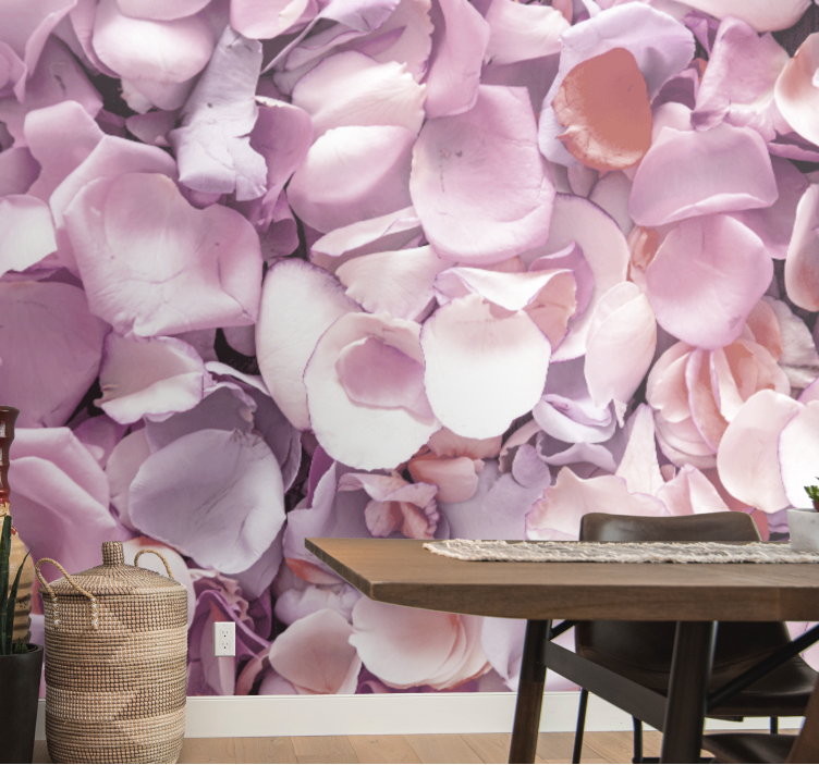 Flower wall mural rose petal close-up - TenStickers