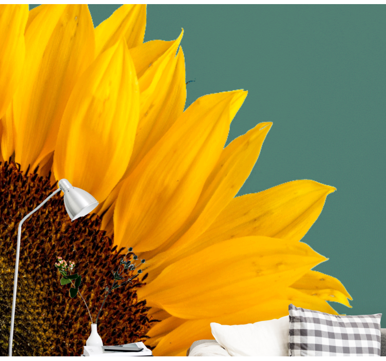 Flower wall mural sunflower close-up - TenStickers