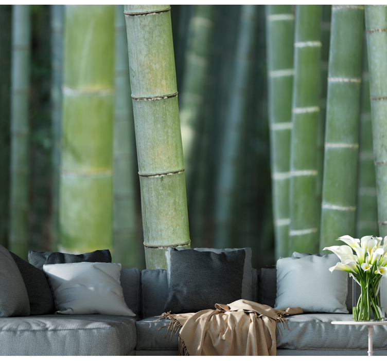 Forest bamboo canes nature wall mural - TenStickers