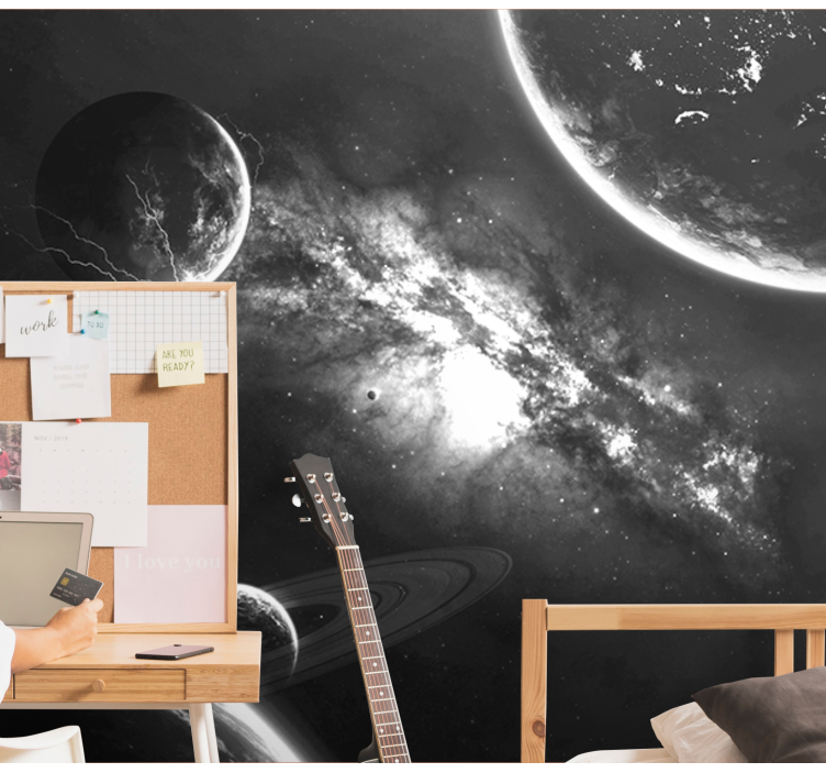 Galaxy Exploration space wall mural - TenStickers