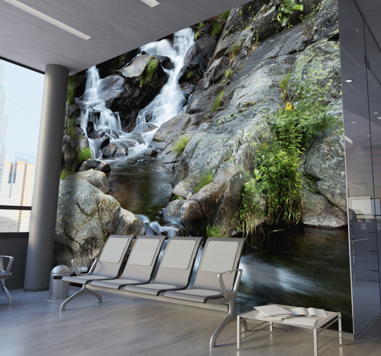 Gentle stream landscape wall mural - TenStickers