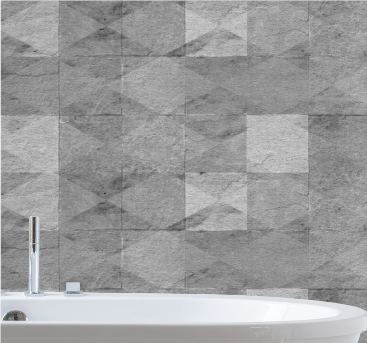 Geometric industrial concrete shapes Wallpaper - TenStickers