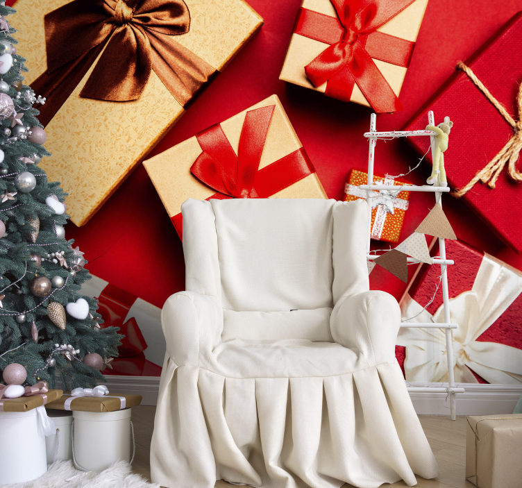 Gift boxes pack Lounge Photo Wallpaper - TenStickers