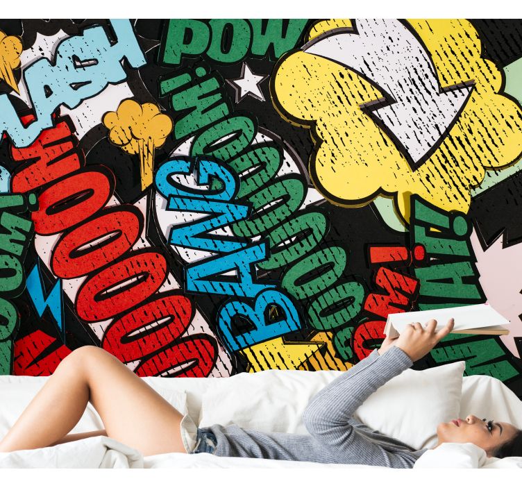 Graffiti wall mural comic book sounds - TenStickers