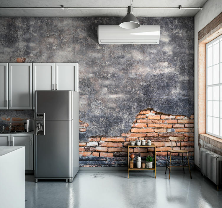 Grunge MauerGrunge Wall brick wall mural - TenStickers