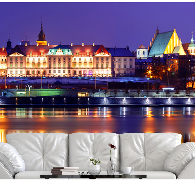 Historic Cityscape Reflection city wall mural - TenStickers