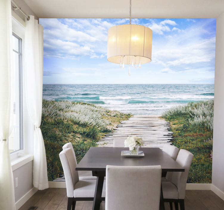 Holiday at the seaside landscape wall mural - TenStickers